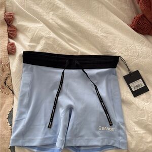 Bandit Women's Light Blue Athletic Shorts with Black Waistband